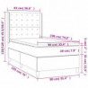 Boxspringbett mit Matratze & LED Grau 90x190 cm Kunstleder