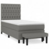 Boxspringbett mit Matratze Dunkelgrau 90x190 cm Stoff