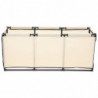 Aufbewahrungsbox Creme 105x34,5x45 cm Stoff