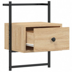 Wand-Nachttisch Sonoma-Eiche 35x30x51 cm Holzwerkstoff