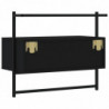 TV-Wandschrank Schwarz 60,5x30x51 cm Holzwerkstoff