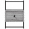 Wand-Nachttisch Grau Sonoma 35x30x51 cm Holzwerkstoff