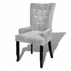 Sessel Silber Samt