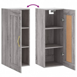 Wandschrank Grau Sonoma 34,5x34x90 cm Holzwerkstoff