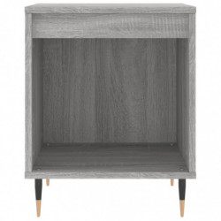 Nachttische 2 Stk. Grau Sonoma 40x35x50 cm Holzwerkstoff