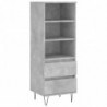 Highboard Betongrau 40x36x110 cm Holzwerkstoff