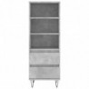 Highboard Betongrau 40x36x110 cm Holzwerkstoff