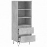 Highboard Betongrau 40x36x110 cm Holzwerkstoff