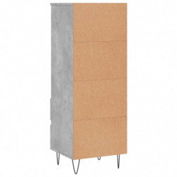 Highboard Betongrau 40x36x110 cm Holzwerkstoff