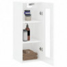 Wandschrank Hochglanz-Weiß 34,5x34x90 cm