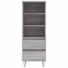 Highboard Grau Sonoma 40x36x110 cm Holzwerkstoff