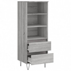 Highboard Grau Sonoma 40x36x110 cm Holzwerkstoff