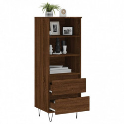 Highboard Braun Eichen-Optik 40x36x110 cm Holzwerkstoff