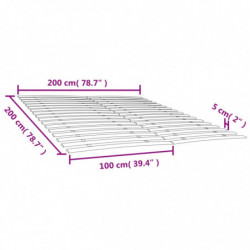 Lattenroste mit 34 Latten 2 Stk. 100x200 cm