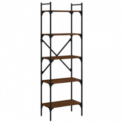 Bücherregal 5 Fächer Braun Eiche 56x31,5x174 cm Holzwerkstoff