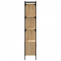 Bücherregal mit Tür Sonoma-Eiche 44,5x30x154,5 cm Holzwerkstoff