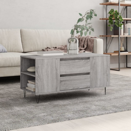 Couchtisch Grau Sonoma 102x44,5x50 cm Holzwerkstoff