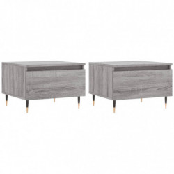 Couchtische 2 Stk. Grau Sonoma 50x46x35 cm Holzwerkstoff