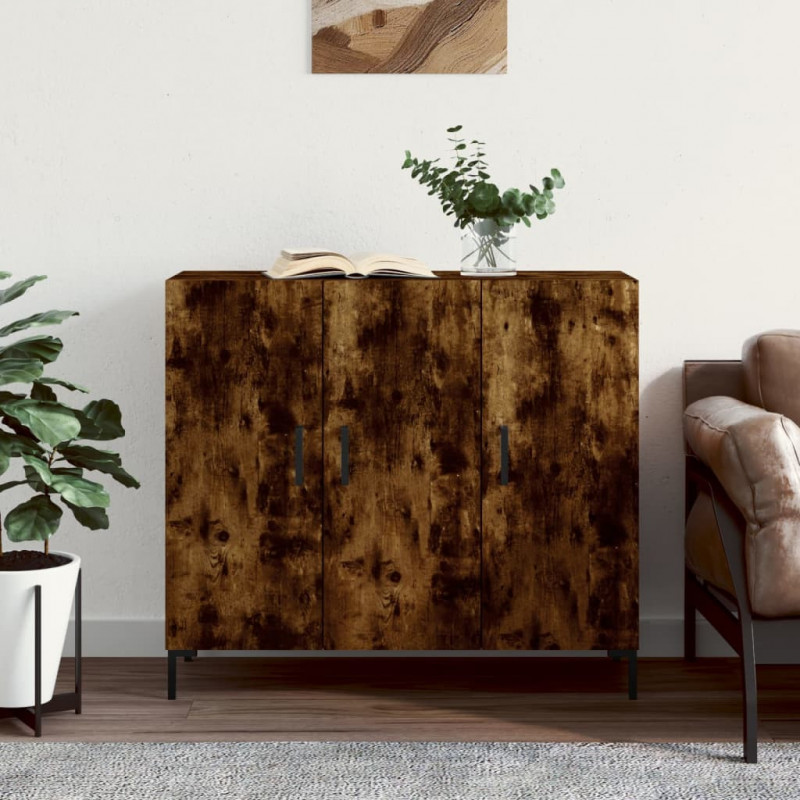 Sideboard Räuchereiche 90x34x80 cm Holzwerkstoff