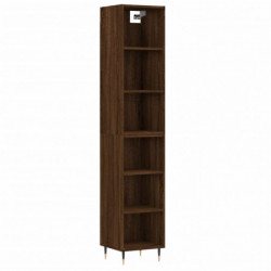 Highboard Braun Eichen-Optik 34,5x32,5x180 cm Holzwerkstoff