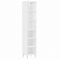 Highboard Weiß 34,5x32,5x180 cm Holzwerkstoff