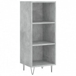 Highboard Betongrau 34,5x32,5x180 cm Holzwerkstoff