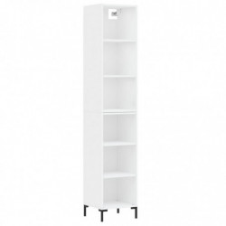 Highboard Weiß 34,5x32,5x180 cm Holzwerkstoff