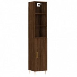 Highboard Braun Eichen-Optik 34,5x34x180 cm Holzwerkstoff