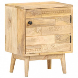 Nachttisch 40x30x50 cm Massivholz Mango