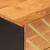 Nachttisch Braun und Schwarz 50x33x60 cm Massivholz Mango