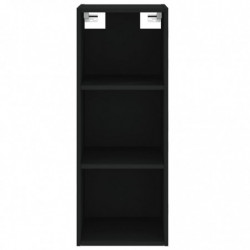 Highboard Schwarz 34,5x34x180 cm Holzwerkstoff