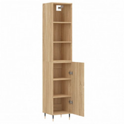 Highboard Sonoma-Eiche 34,5x34x180 cm Holzwerkstoff