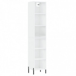 Highboard Hochglanz-Weiß 34,5x32,5x180 cm Holzwerkstoff