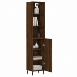 Highboard Braun Eichen-Optik 34,5x34x180 cm Holzwerkstoff