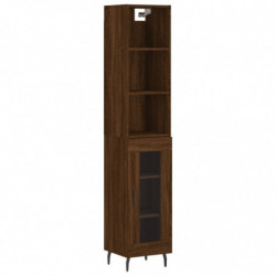 Highboard Braun Eichen-Optik 34,5x34x180 cm Holzwerkstoff