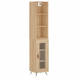 Highboard Sonoma-Eiche 34,5x34x180 cm Holzwerkstoff