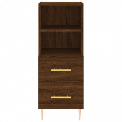 Highboard Braun Eichen-Optik 34,5x34x180 cm Holzwerkstoff