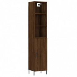 Highboard Braun Eichen-Optik 34,5x34x180 cm Holzwerkstoff