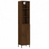 Highboard Braun Eichen-Optik 34,5x34x180 cm Holzwerkstoff