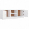 TV-Schrank ALTA Weiß 112x35x41 cm Massivholz Kiefer