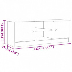 TV-Schrank ALTA Weiß 112x35x41 cm Massivholz Kiefer