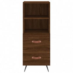 Highboard Braun Eichen-Optik 34,5x34x180 cm Holzwerkstoff