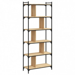 Bücherregal 6 Böden Sonoma-Eiche 76x32x192 cm Holzwerkstoff