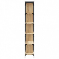 Bücherregal 6 Böden Sonoma-Eiche 76x32x192 cm Holzwerkstoff