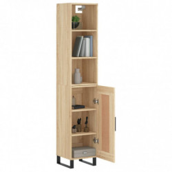 Highboard Sonoma-Eiche 34,5x34x180 cm Holzwerkstoff