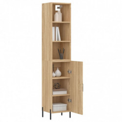 Highboard Sonoma-Eiche 34,5x34x180 cm Holzwerkstoff