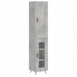 Highboard Betongrau 34,5x34x180 cm Holzwerkstoff