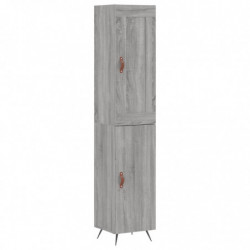 Highboard Grau Sonoma 34,5x34x180 cm Holzwerkstoff