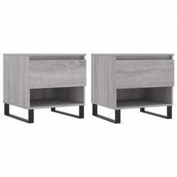 Couchtische 2 Stk. Grau Sonoma 50x46x50 cm Holzwerkstoff