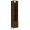 Highboard Braun Eichen-Optik 34,5x34x180 cm Holzwerkstoff